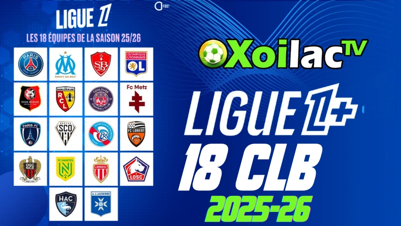 Danh sách đội bóng tham dự Ligue 1 mùa giải 2025-26 trên Xoilac TV